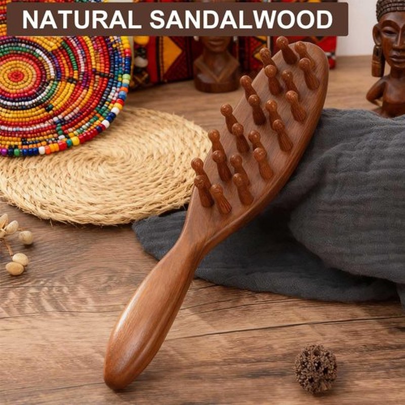 Moreinday Loc Brush for Dreads, Loc Comb, Wooden Scalp Comb for Hair Growth - Sandalwood