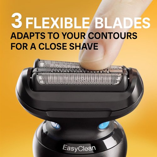 Braun Electric Shaver - Series 5 5120s | Wet & Dry Shaving, Turbo Mode, Beard Trimmer, Blue