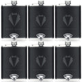 Rtteri Groomsman Gifts Set of 6 Flask for Men 8 oz Groomsman Proposal Gifts Stainless Steel Tuxedo Hip Flask Bachelor Party Favors for Wedding Proposal