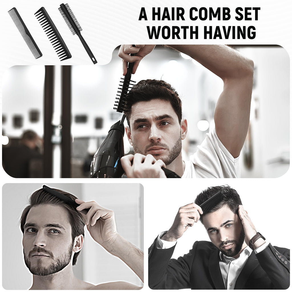 SALONSILK Hair Brush for Men, Men Hair Brush & Styling Comb Set