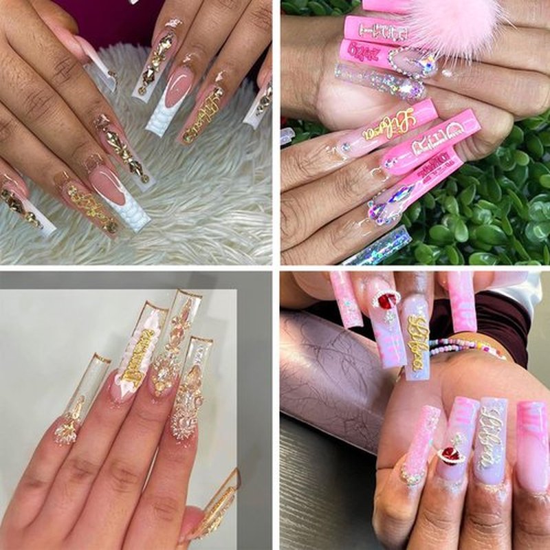 JERCLITY 48 Pieces Pink Gold Alloy Zodiac Nail Charms Zodiac Signs Nail Studs Constellation Words Charms for Nails Twelve Constellation Nail Charms Set for Women Girls Nail Art, JSP420
