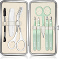 TsMADDTs Tweezers for Women, 8 in 1 Eyebrow Kit with Tweezers, Trimmer, Scissor, Razor, Brush with Travel Bag, Eyebrow Shaping Kit
