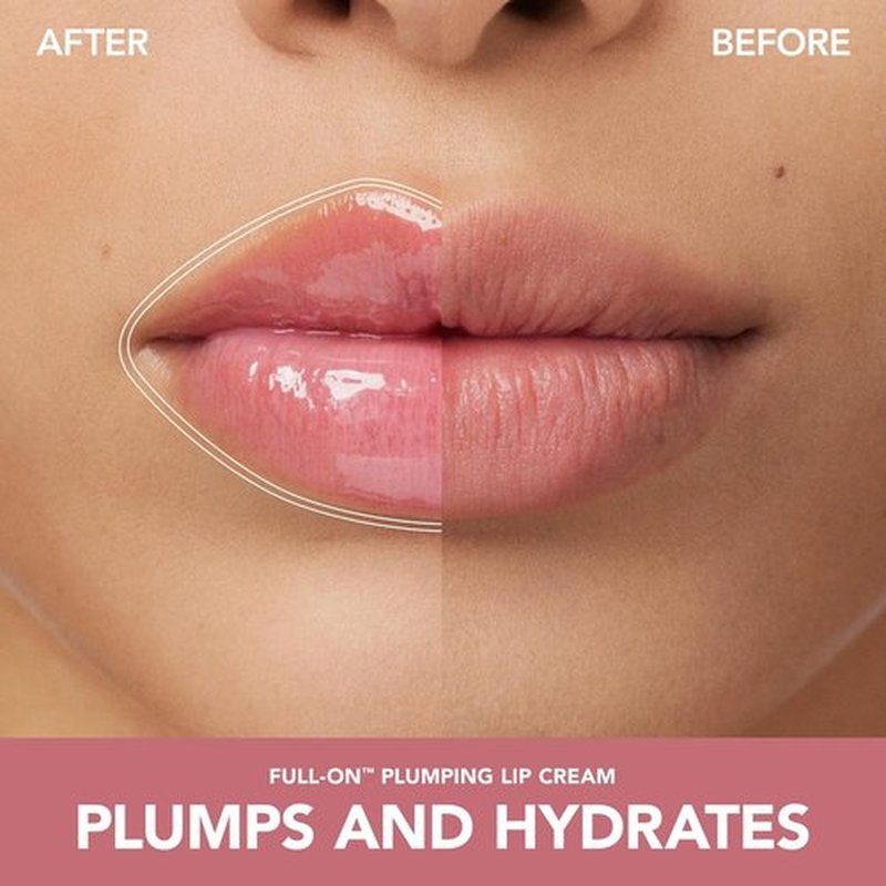 BUXOM Full-On Plumping Lip Cream - Hydrating Lip Plumper Gloss with Peptides & Hyaluronic Acid for Fuller, Softer Lips