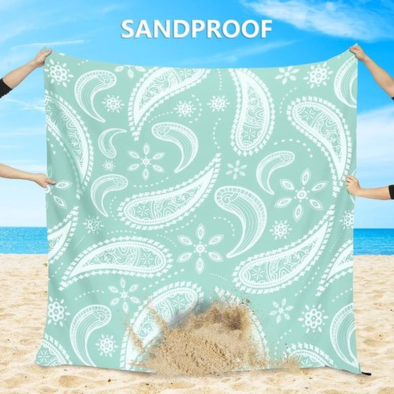 HIHOHO Beach Blanket - Extra Large Waterproof & Sandproof Mat | Quick-Drying for 1-8 Adults (79" x 83" / 120" x 108")