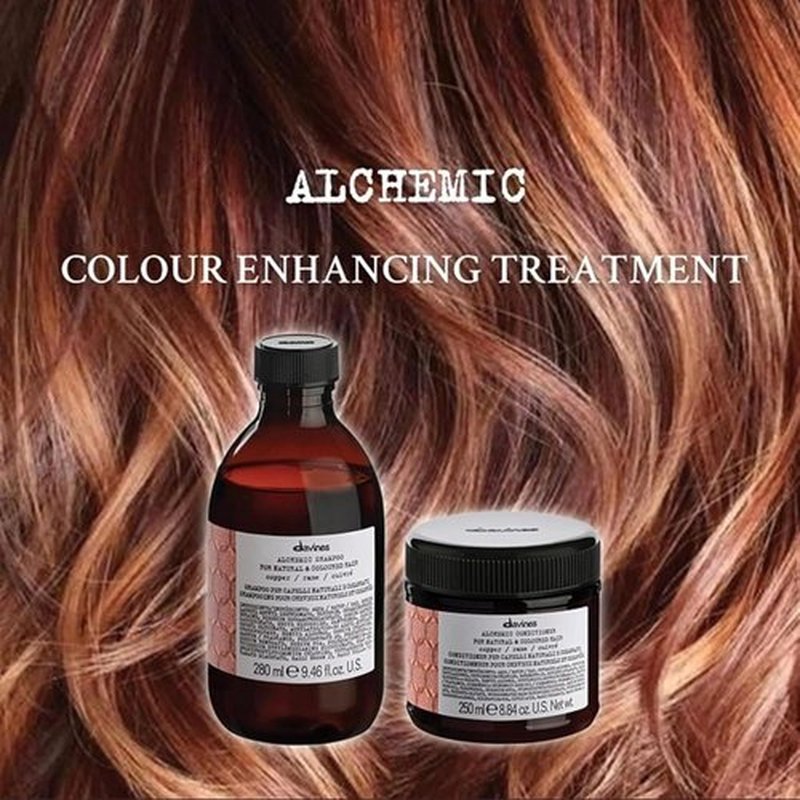 Davines Alchemic Conditioner - Copper Color Enhancer | 8.81 oz for Vibrant Hair