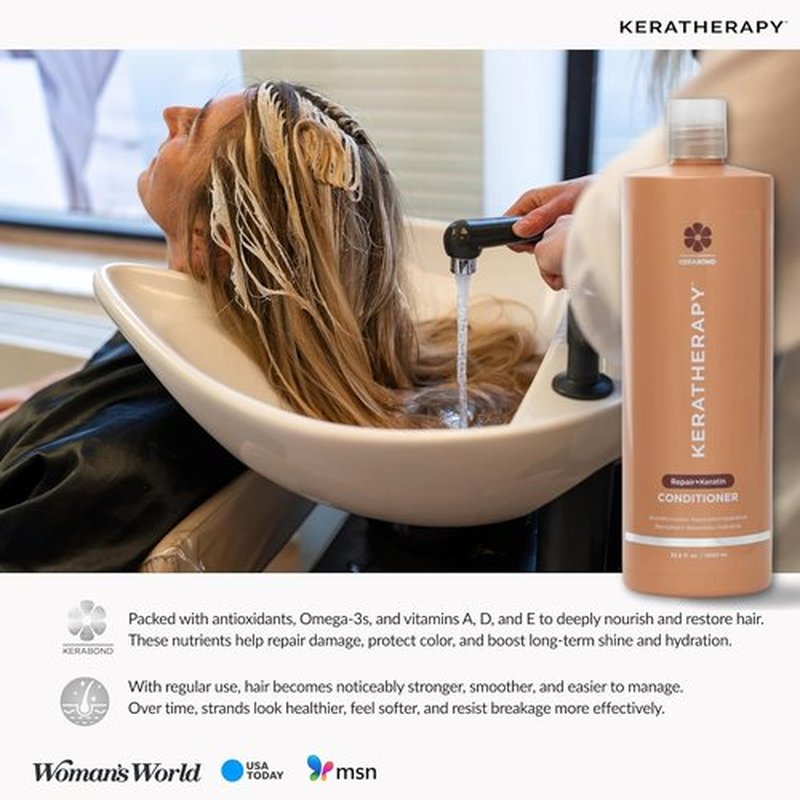 KERATHERAPY KeratinFIXX Repair Conditioner - 33.8 fl. oz. | Nourishing Formula for Dry, Damaged Hair with Caviar & Argan Oil