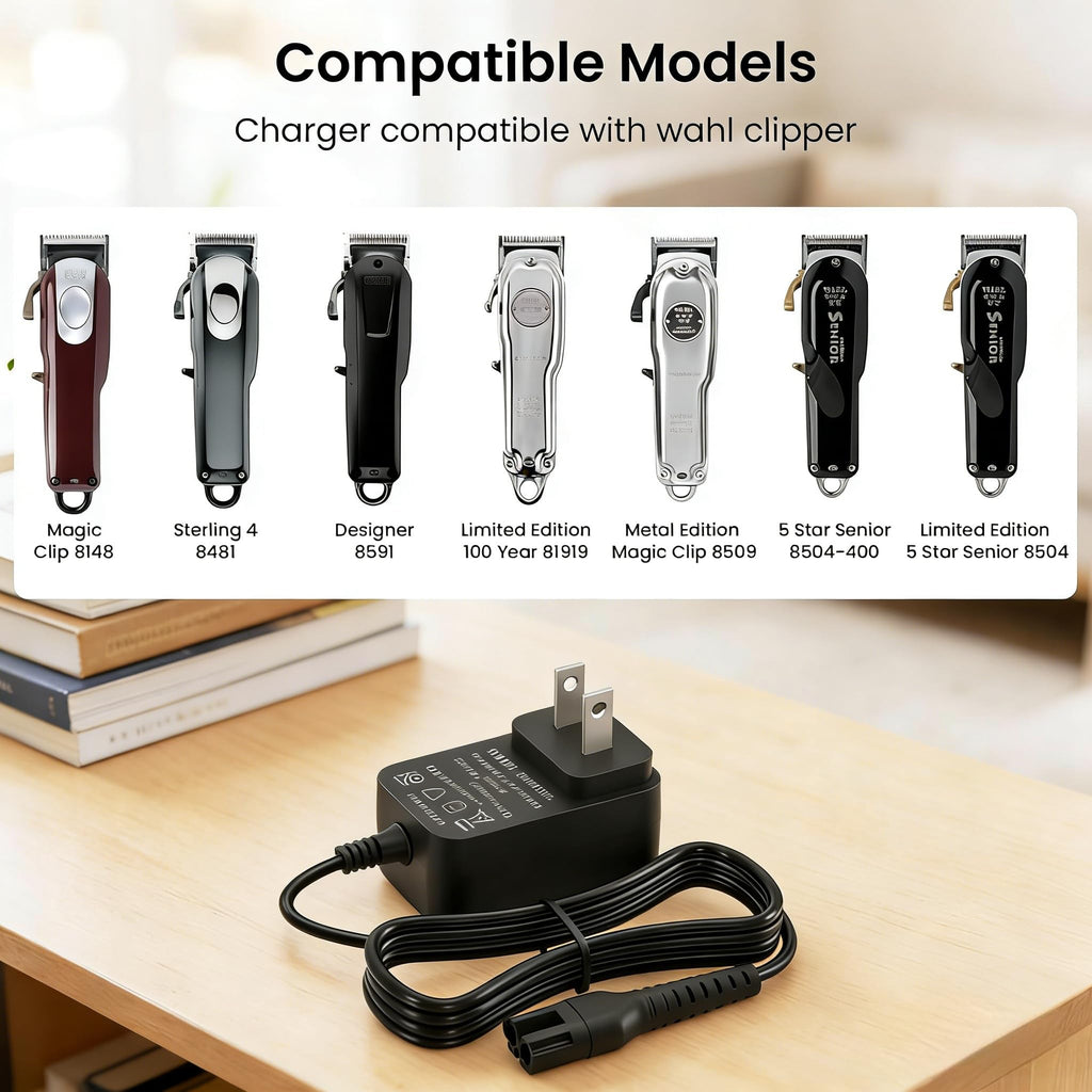 CGGXJP 5V Charger Compatible with Wahl Cordless Clippers and Trimmers