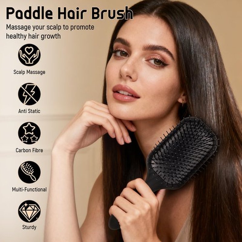 Belongtous Dandruff Lice Flea Hair Brush Comb Set, 3 In 1 Professional Nit Comb Kit, Massage Paddle Brush Scalp Massager for Hair Growth, Shower Detox Head Massage Tool Women Men Kids
