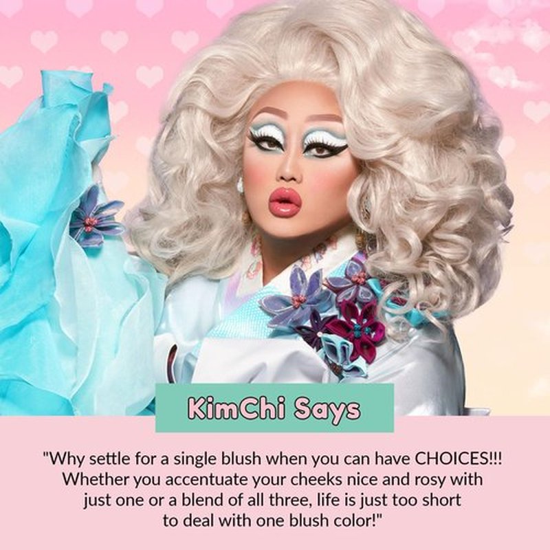 KimChiChic Beauty Cheeky 3Some Blush Trio, Blush Makeup Palette with 3 Colors, Use Individually or Blend All Shades for Custom Look, 03 Bonita Señorita, 0.47 oz