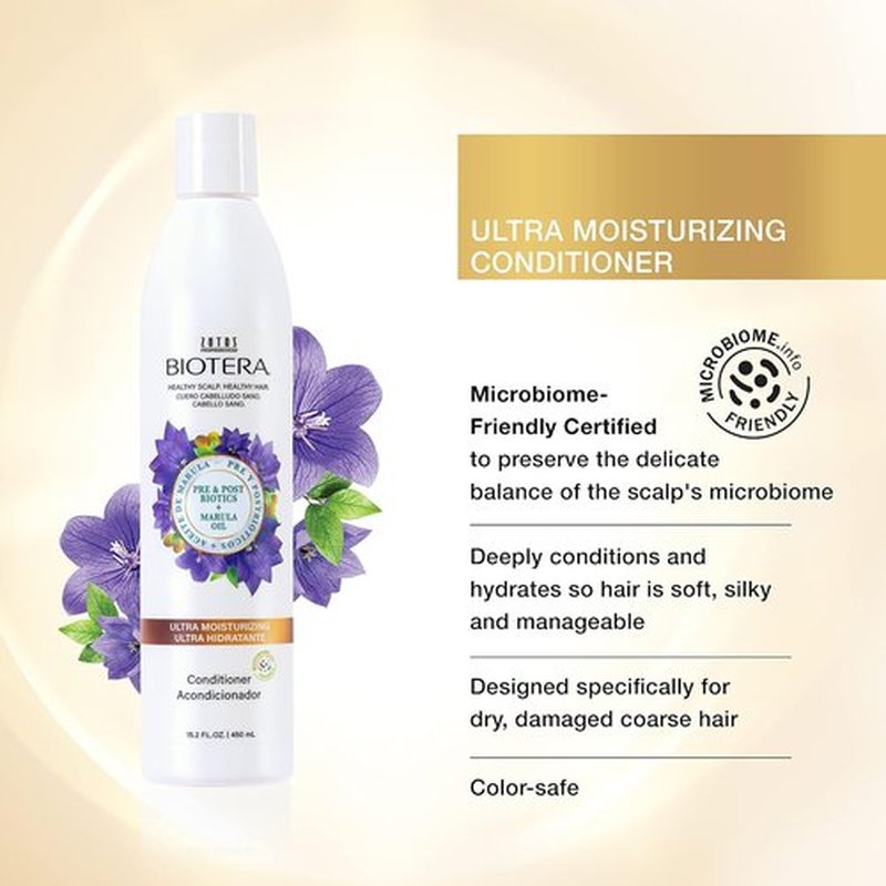 Biotera Ultra Moisturizing Shampoo & Conditioner Set - Hydrates Dry, Damaged Hair | Vegan, Sulfate-Free | 32 Fl Oz