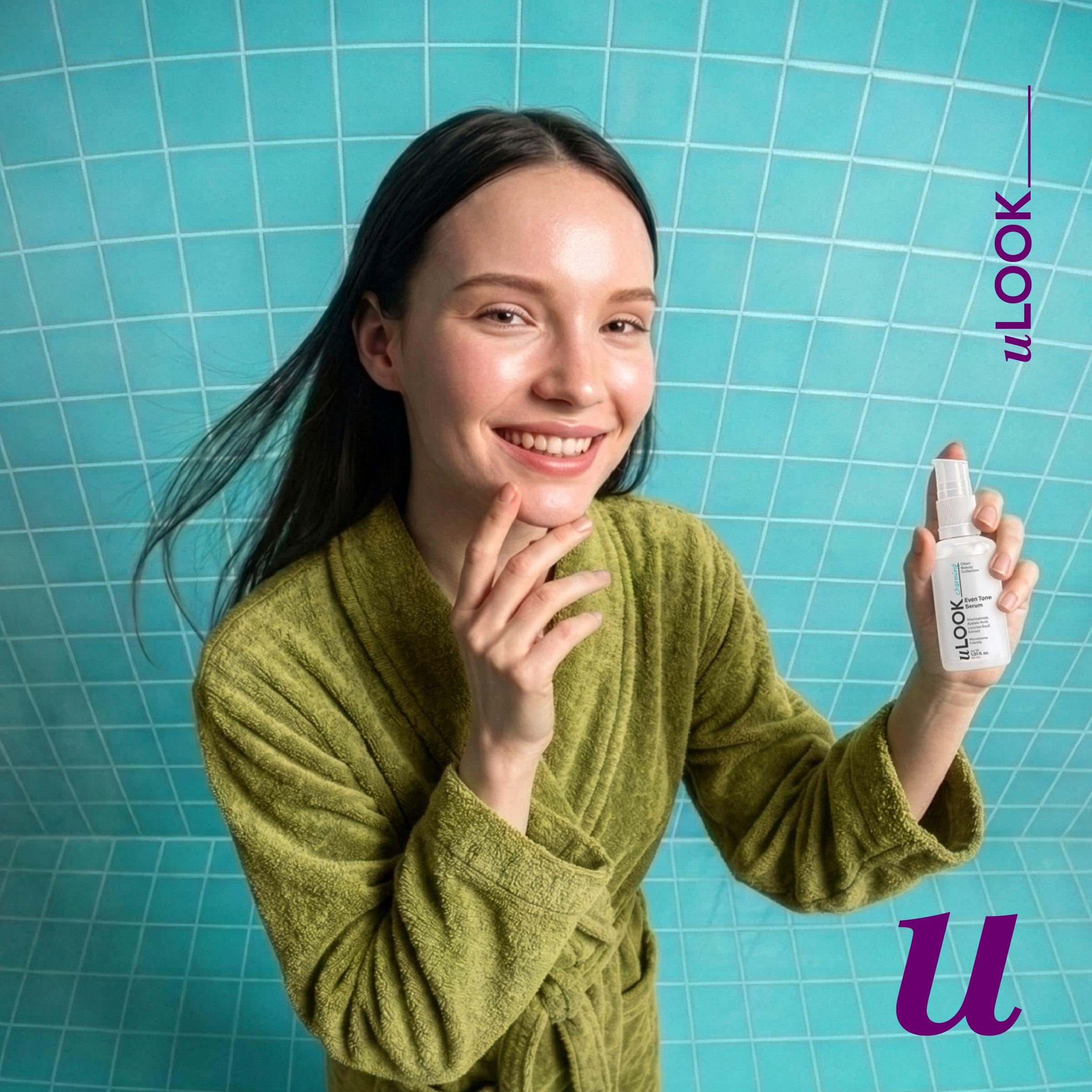 uLOOK Even Tone Serum 30 mL / 1.01 fl oz – Niacinamide, Azelaic Acid & Licorice Root Extract – Uneven Tone Support – Flora Friendly