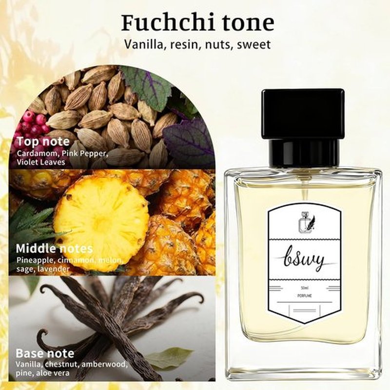 BSWY Fragrance Spray for Men - Warm Nutty & Sweet Vanilla, Toffee Chestnut, Sage - 1.69 oz