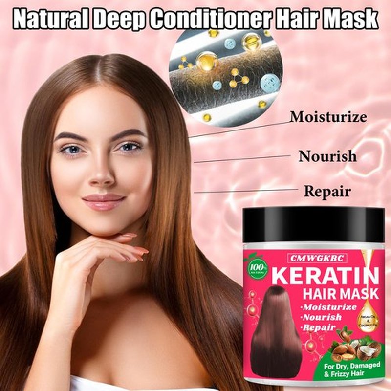Collagen Hair Mask & Keratin Hair Mask for Damaged Hair,Keratin Hair Treatment,Repair Deep Conditioner for Dry Hair,Vitamin E Natural Hydrating Hair Mask with Argan Oil All Hair Type,Hair Care Gifts