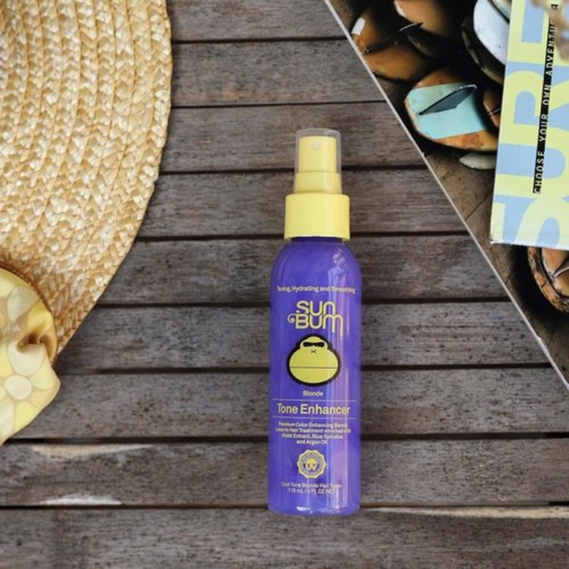 Sun Bum Blonde Tone Enhancer - Neutralizes Brass & Boosts Shine for Blonde Hair - 4 oz, Paraben-Free & Cruelty-Free