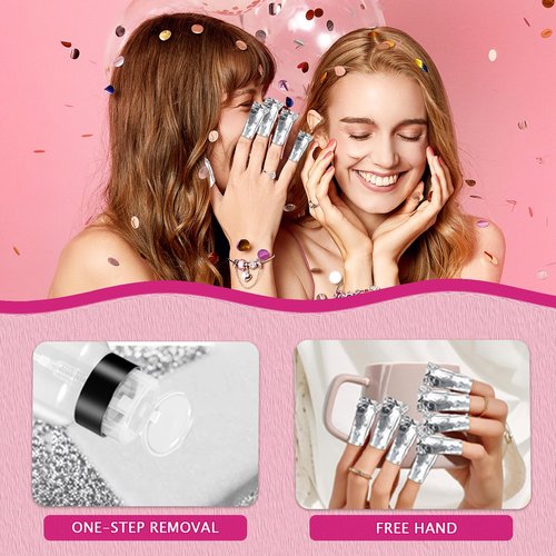 Nail Foil Wraps 300PCS, Nail Foils Soak Off Foil Wraps for Nail Removal, Gel Nail Polish Remover, Soak off Gel Remover With Large Cotton Pads