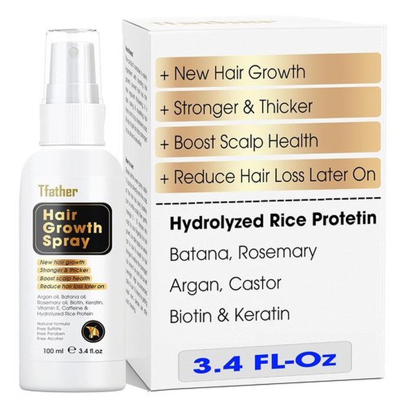 Herb Hair Growth Oil Spray - Strengthening Serum for Dry Scalp & Thinning Hair Regrowth