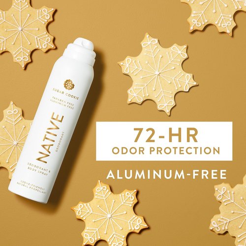 Native Deodorant - Holiday Edition Sugar Cookie Scent | 72-Hour Odor Control, Aluminum-Free, Unisex