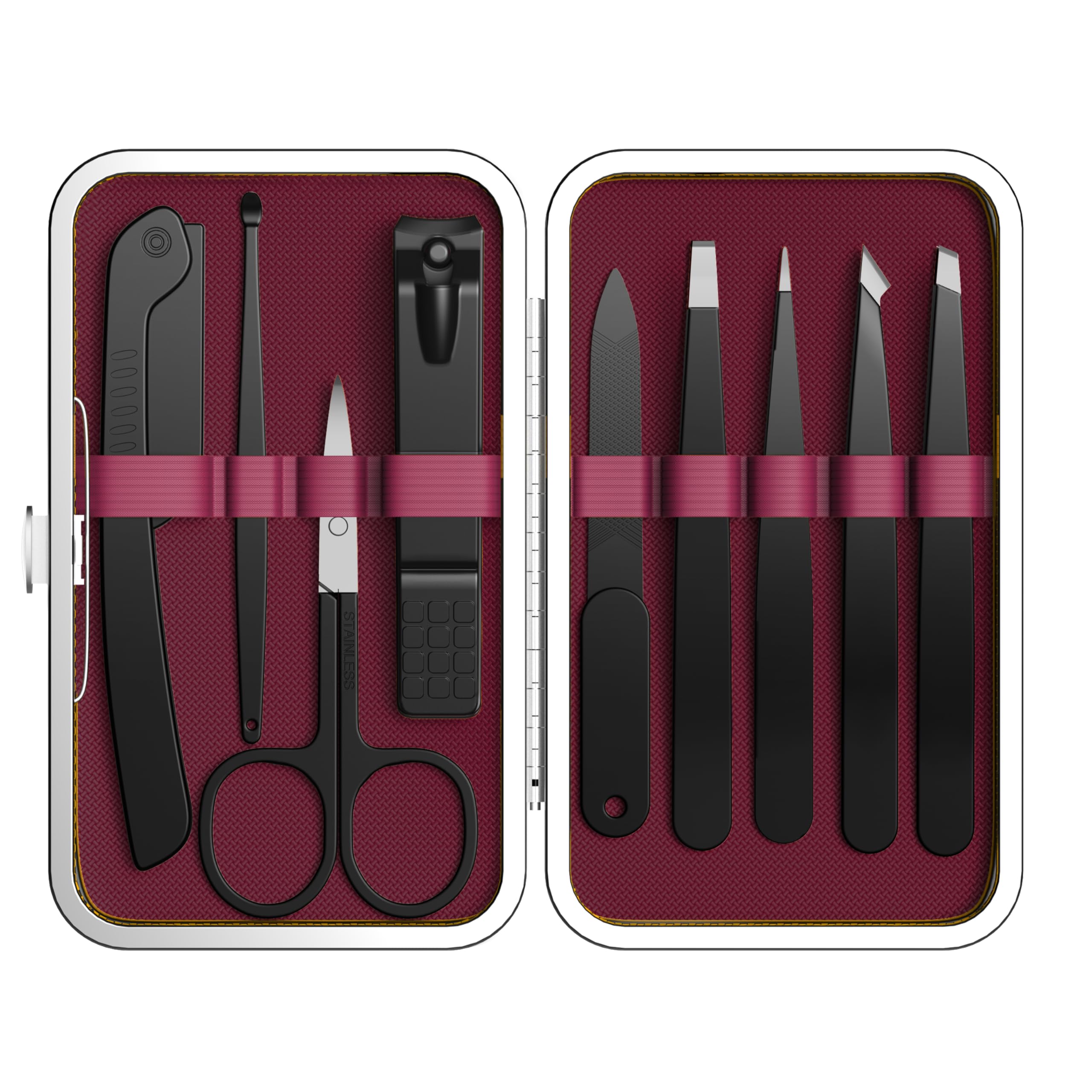 9 pcs tweezers set for women/men facial hair