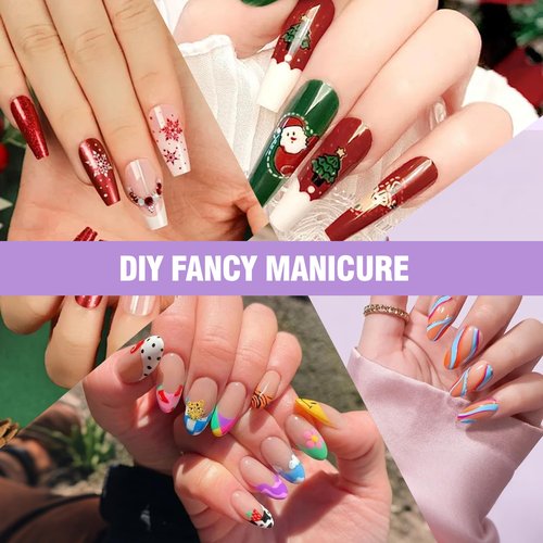 12 Colors Nail Art Pens Set, 0.5mm Fine Tip Acrylic Nail Polish Pens, Quick-Dry Smudge-Proof Waterproof, Smooth Flow for Drawing Outlining Dotting Liner Art, DIY Manicure Gift