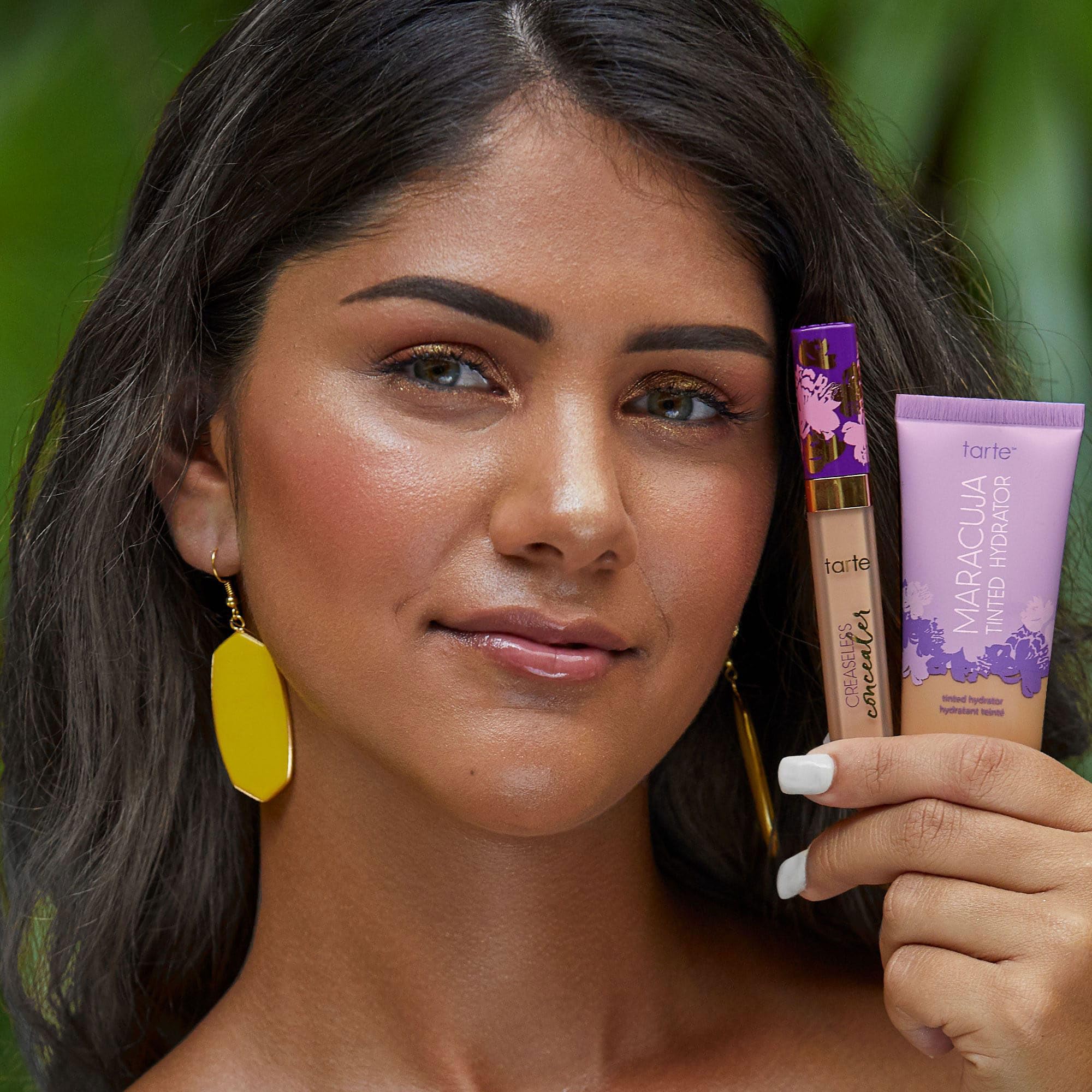 tarte maracuja tinted moisturizer – Lightweight Sheer Foundation with Buildable Longwear Coverage, Hyaluronic Acid for Hydrated Skin, Vegan & Cruelty-Free, full size, 61H mahogany