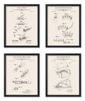 Poster Master 4-Piece Nail Polish Protector Patent Print - Nail Clipper Blueprint Poster - Polish Applicator & Dryer Art - Technical Drawing Wall Design - Salon Decor - 8x10 UNFRAMED Wall Art