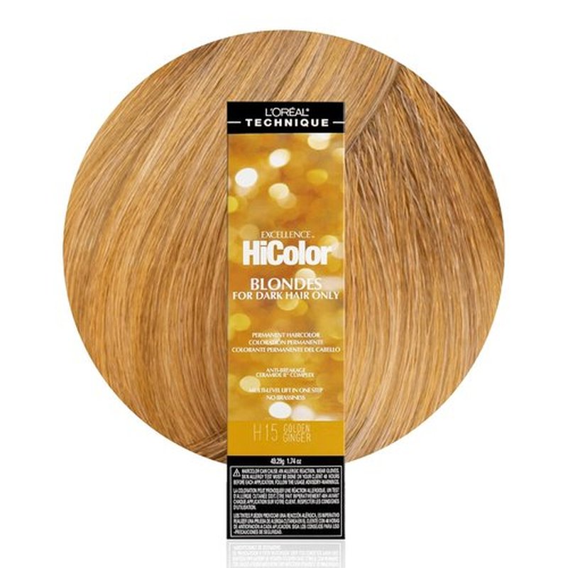 L'Oréal Technique HiColor Permanent Hair Color - Rich Browns & Blondes, One-Step Dark Hair Lift, No Brassiness