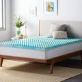 Linenspa 2 Inch Gel Memory Foam Mattress Topper - Reversible Egg Crate Design for Comfort - Twin Size