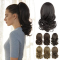 Wavy Claw Clip Ponytail Extension Clip in Ponytail Clip on Hair Extensions For Women 14 Inch Pony Tails Hair Extensions Fake Ponytail（#4 Dark Brown）