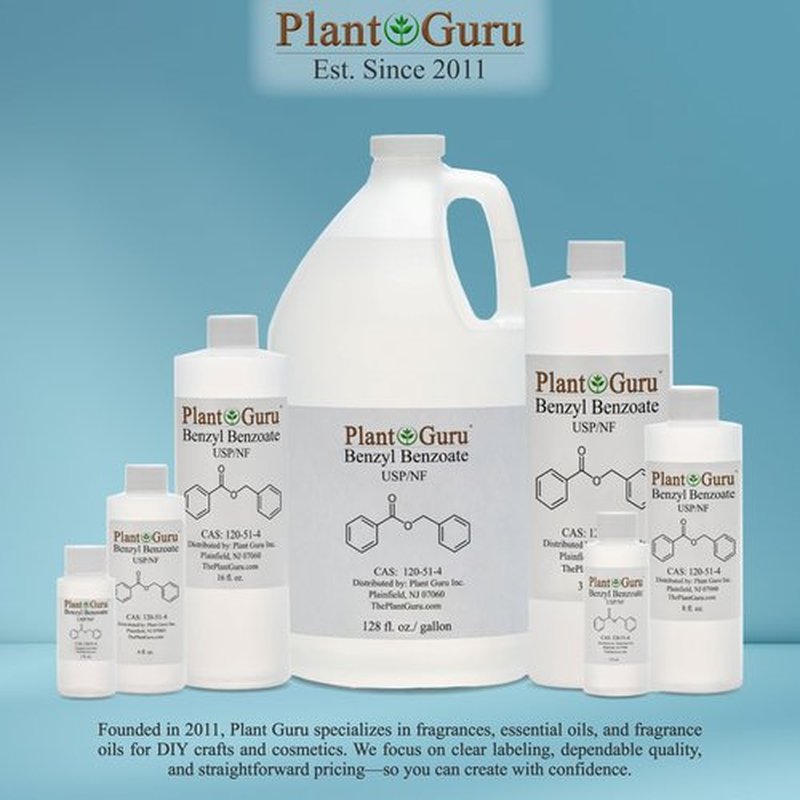 Benzyl Benzoate USP Grade Liquid 8 fl. oz. - Great for Fragrance/Aroma Compounds, Cosmetics, Hair & Scalp Products.
