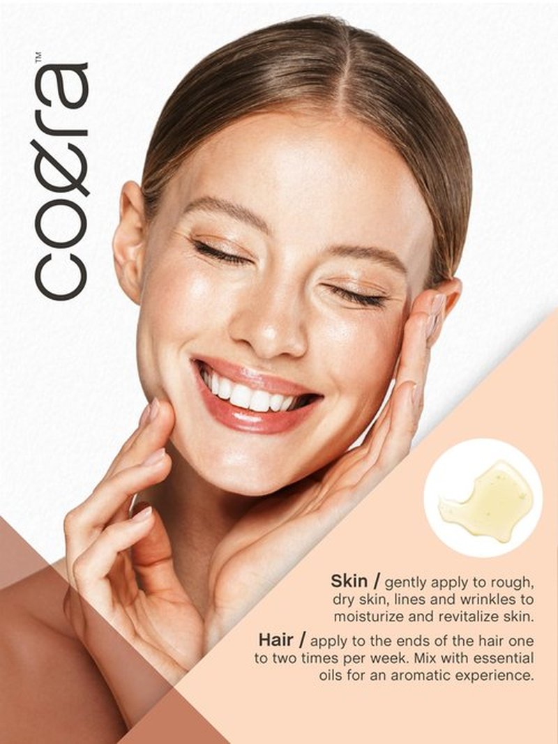 Coera Camellia Seed Oil Organic | 8 fl oz | Moisturizing Oil for Hair and Skin | Free of Parabens, SLS, & Fragrances