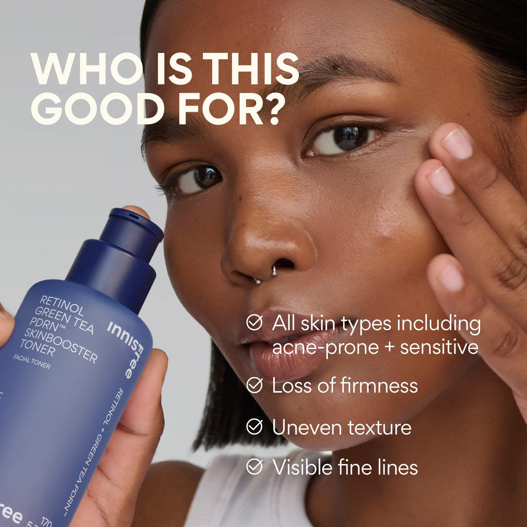 innisfree Green Tea PDRN Toner | Korean Toner for Face with Retinol and Hyaluronic Acid for Glass Skin, Fine Lines, & Smooth Skin | Inspired by Korean PDRN Treatment