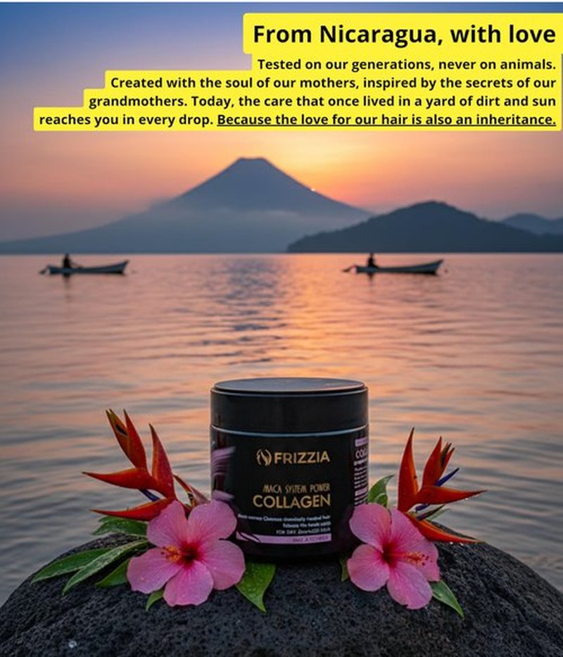 Frizzia ULTRA Collagen Hair Mask, EASY to use. With argan oil and maca. Hydration and shine, anti-frizz treatment for dry and damaged hair, professional smoothness, 500 ml