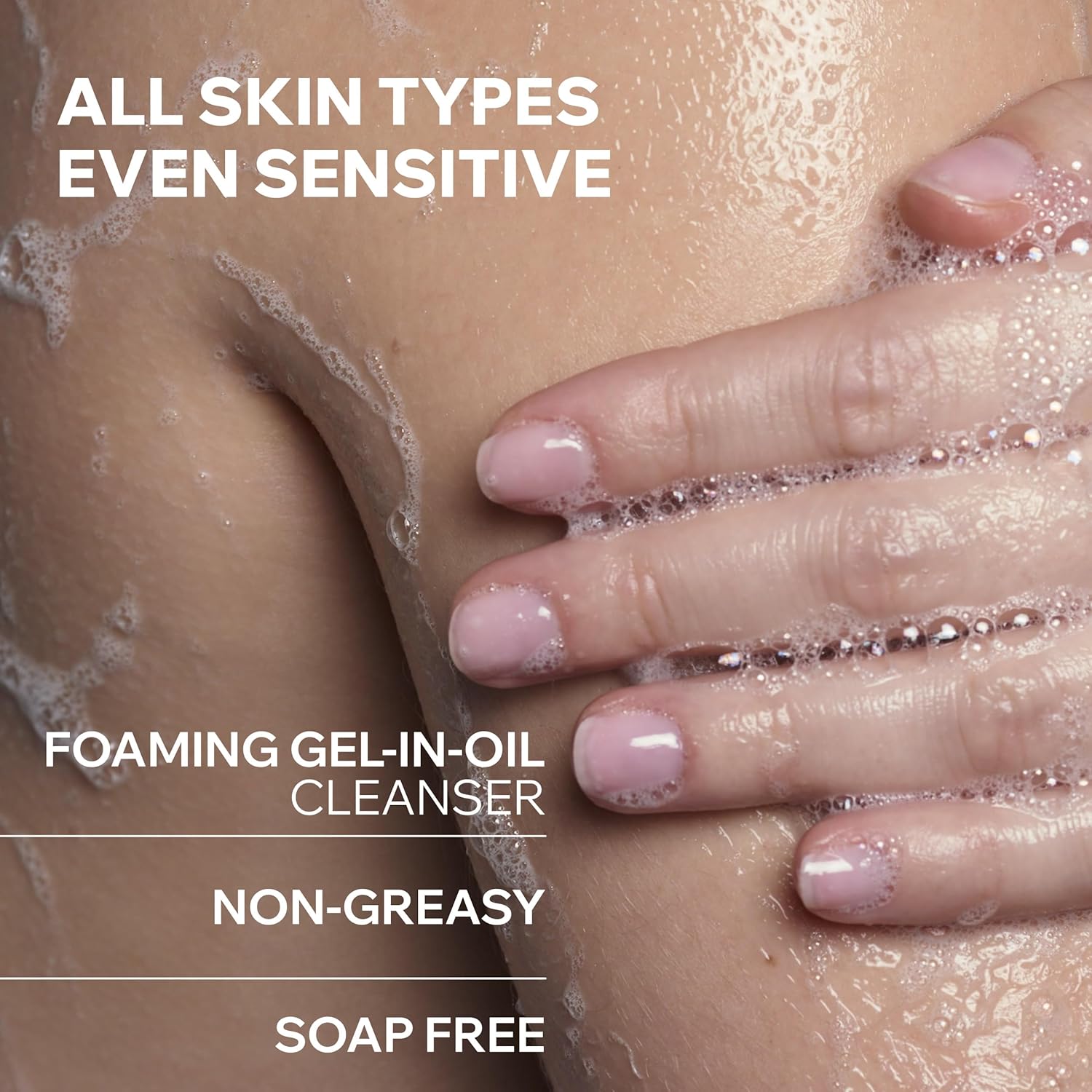 Uriage Cleansing Oil - 2-In-1 Foaming Shower Oil for Face & Body | Glycerin 25% for Gentle Cleansing & Moisturizing