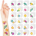 Nosiny 240 Pcs Hibiscus Glitter Tattoos Hawaiian Temporary Tattoos Flower Luau Stickers Summer Decal Stickers Tropical for Women Men Body Face Hawaiian Themed Party