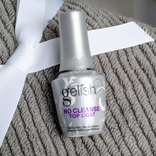 Gelish No-Cleanse Top Coat – 15ml No Wipe High-Gloss Finish, Durability, Long-Lasting, Easy Application, UV/LED Compatible, Professional Gel Nail Polish Sealer