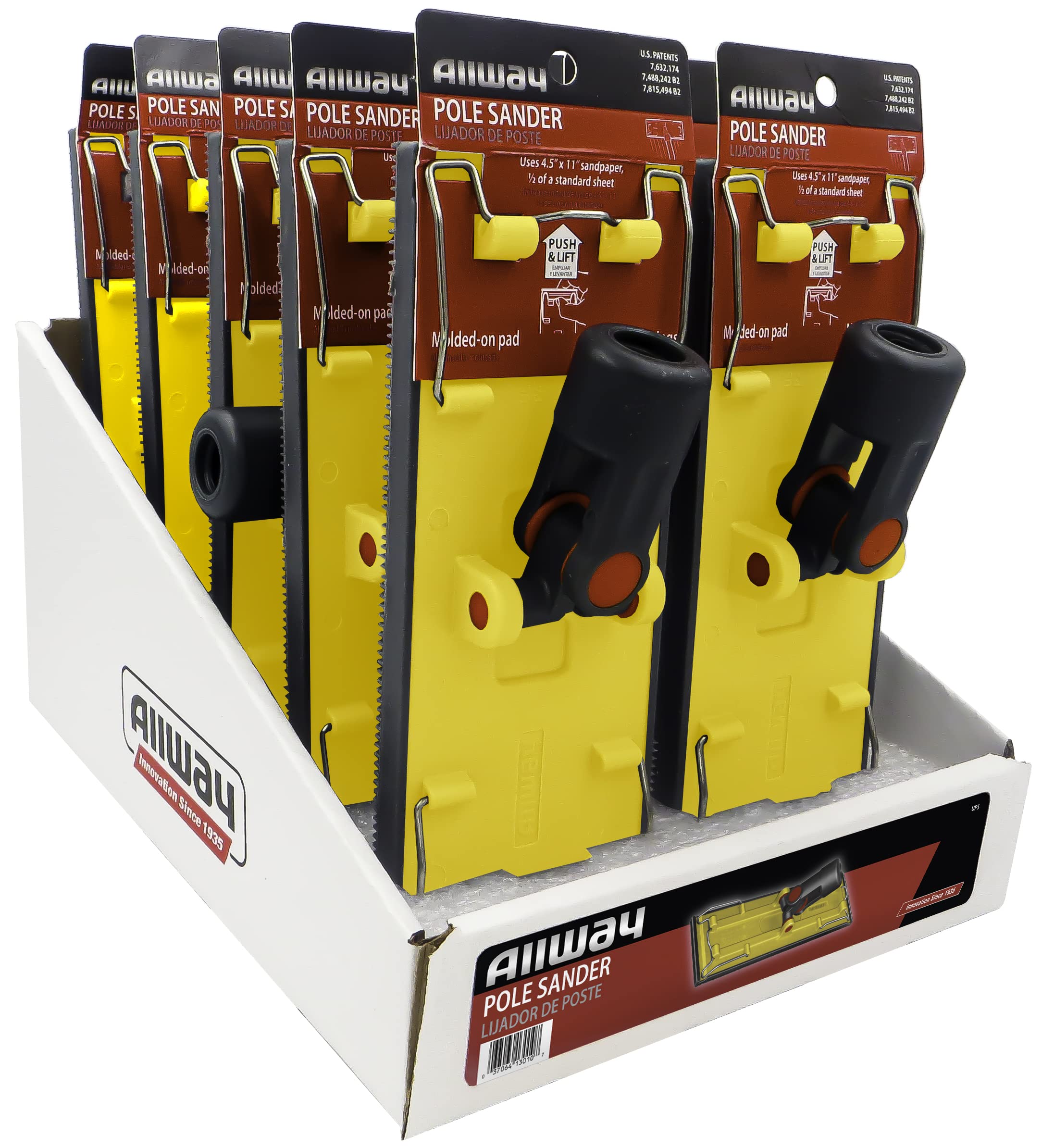 ALLWAY UPS Heavy-Duty Drywall Pole Sander Head with Stainless Steel Clips
