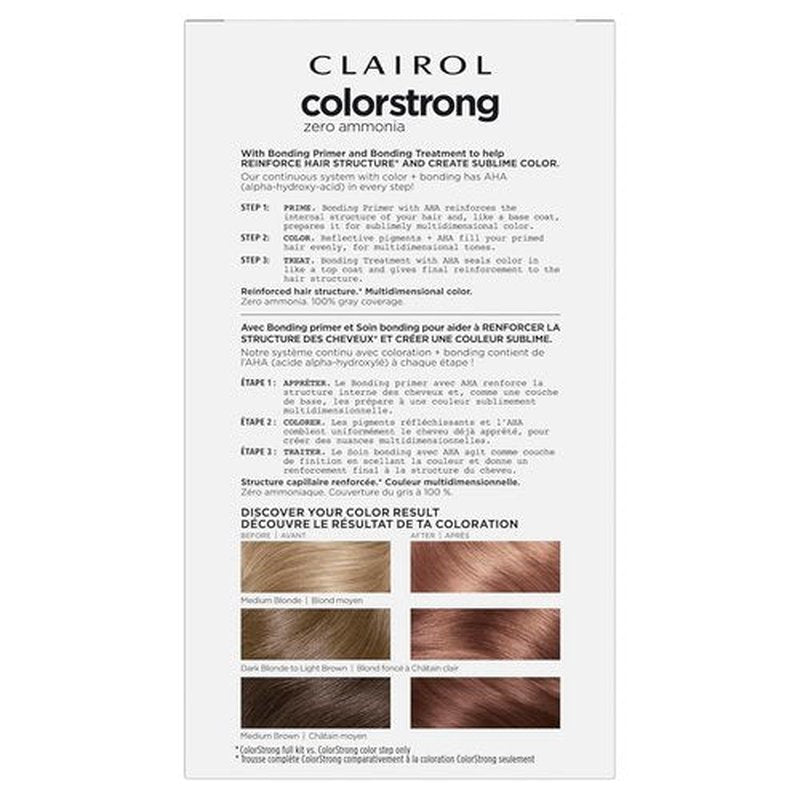 Clairol ColorStrong Permanent Hair Dye - Ammonia-Free, PPD-Free, 100% Gray Coverage, 8.63 Sunset Rose