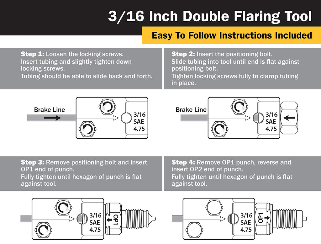 Titan 51535 3/16-Inch Double Flaring Tool
