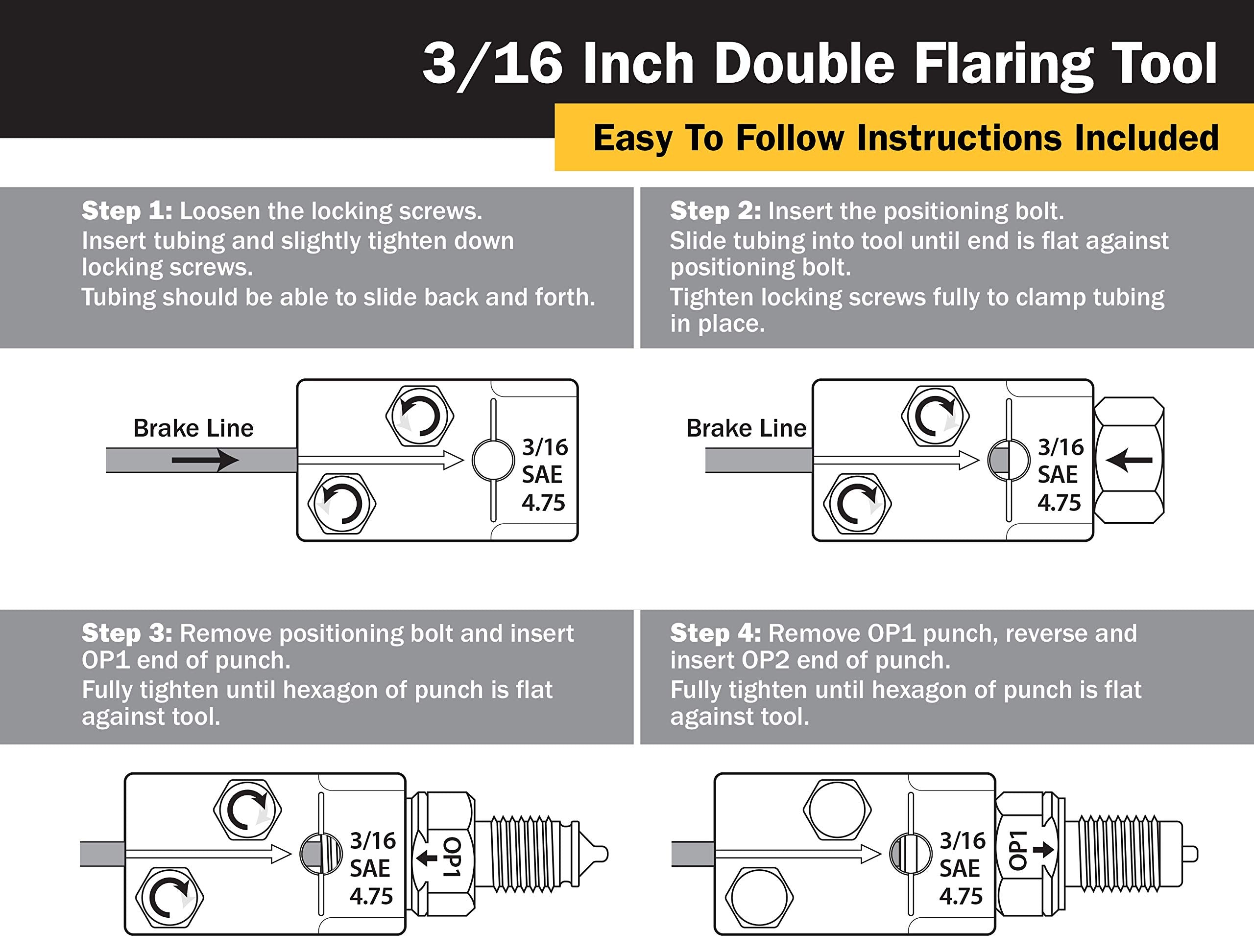 Titan 51535 3/16-Inch Double Flaring Tool