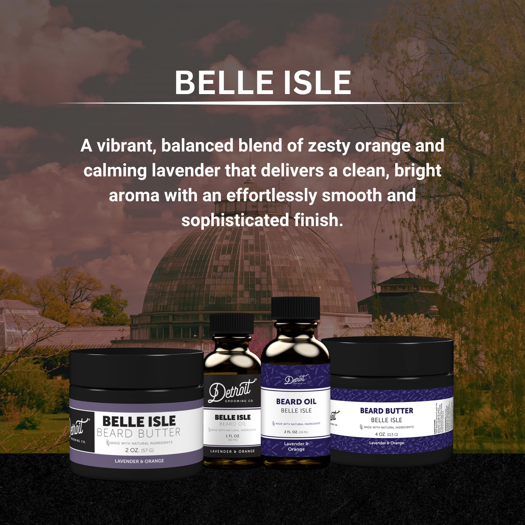 Detroit Grooming Co. Beard Butter for Men - Premium Leave-In Conditioner & Softener with Safflower Oil & Shea Butter - Hydrating Beard Moisturizer for Growth & Thickness - Belle Isle, 4oz