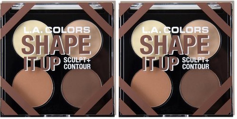 L.A. COLORS Show It Off & Shape It Up Palette, Shape It Up Sculpt & Contour CFP638 (Pack of 2)