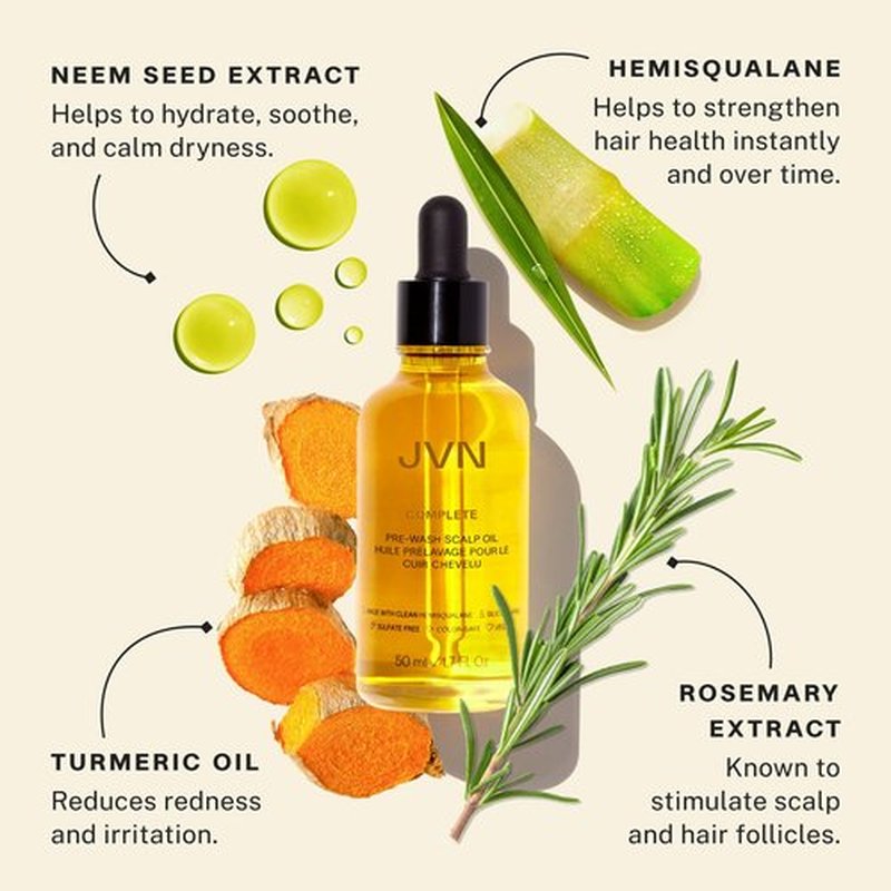JVN Hair Quick & Easy Bestsellers Set, Pack of 3, Includes Pre-Wash Scalp Oil, Air Dry Cream, and Instant Recovery Serum, Vegan, Sulfate and Paraben-Free, Haircare for Women and Men