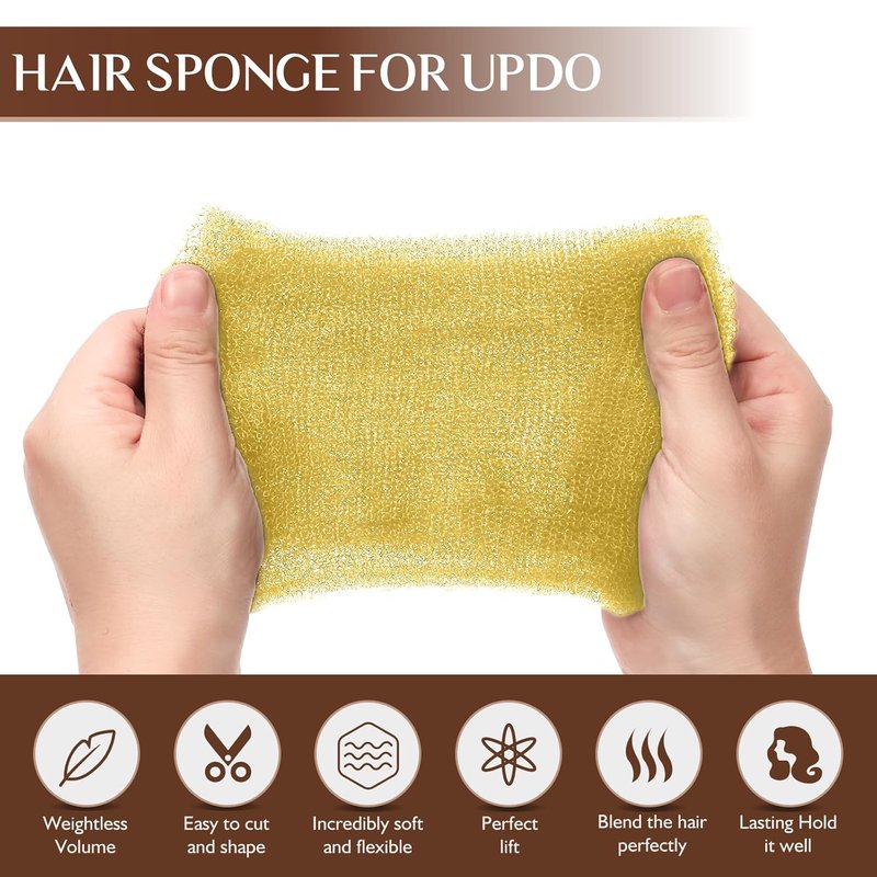 YGQQOY Hair Padding - Volume Insert for Updos | Gold Hair Sponge for Effortless Styling