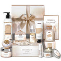 Gifts for Women Bath and Body Gift Basket Set for Women, 12 Piece Set of Coconut Home Spa Set for Self Care, Mothers Day Relaxing Bath Sets Birthday Christmas Gifts for Mom Sister Her Wife