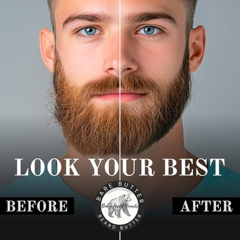 Tuscan Cooper's Beard Butter - Moisturizing Balm for All Hair Types | 4oz Bare Unscented Hydration