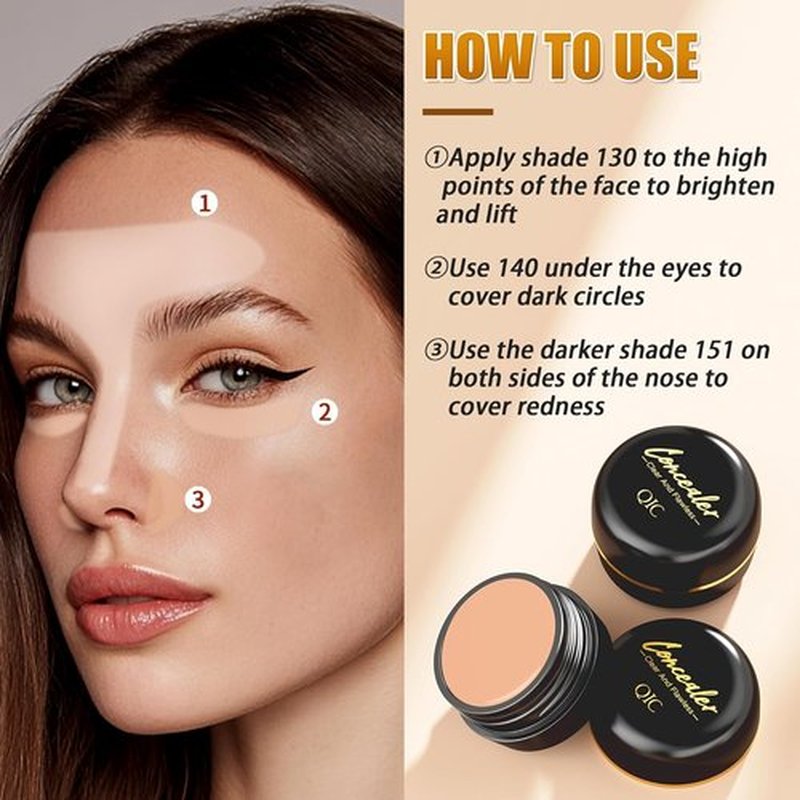 Regine Switzerland Pot Concealer - Full Coverage, Waterproof Eye Brightener for Dark Circles | 0.53 Oz