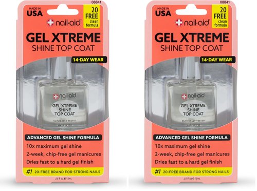 Nail-Aid Gel Xtreme Shine Top Coat, Clear, 0.55 Fluid Ounce (Pack of 2)