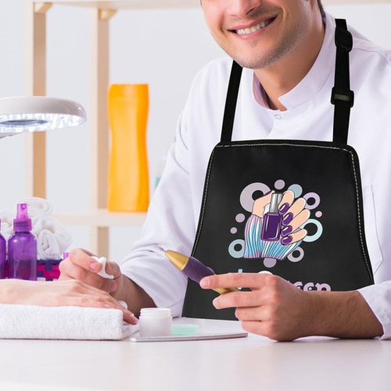 LEVLO Nail Artist Gift Nail Queen Waterproof Adjustable Apron Nail Tech Nailist Thank You Birthday Christmas Gift(Nail Queen)