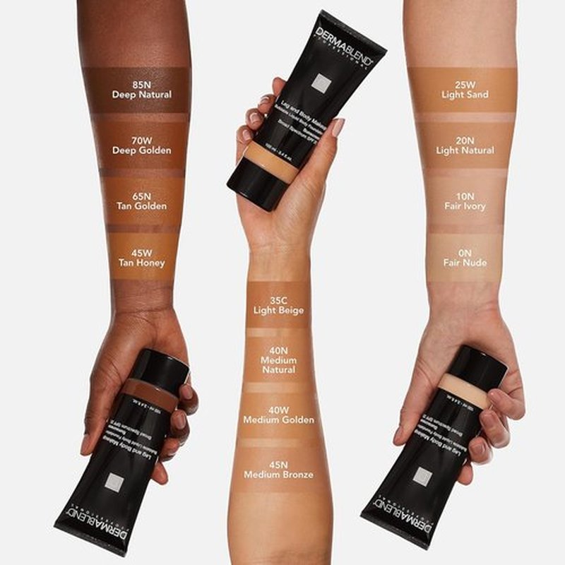 Dermablend Leg and Body Makeup Foundation - SPF 25 for Flawless Coverage & Protection