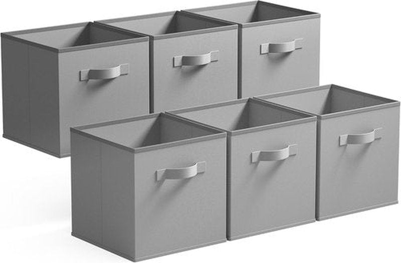 Granny Says Cube Storage Bins - 13x13 Fabric Storage Cubes for Clothing Organization | Gray, 6-Pack